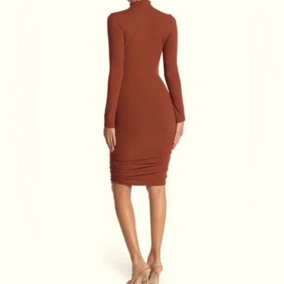 Velvet Torch - NWT - Mock Neck Ribbed Ruched Dress - Size: Small - Picture 2 of 2